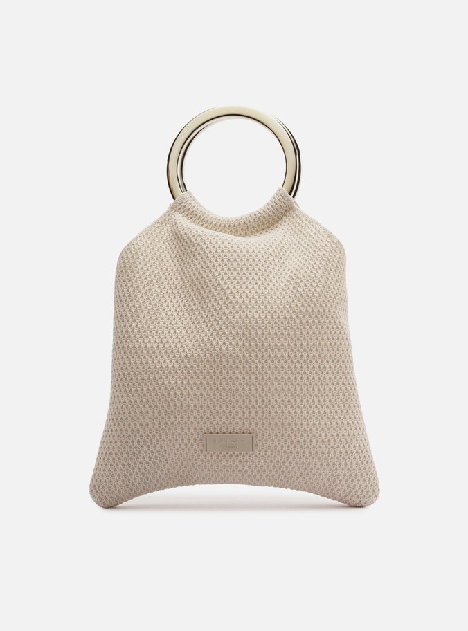 Clutch Branca Crochê Alças Argolas