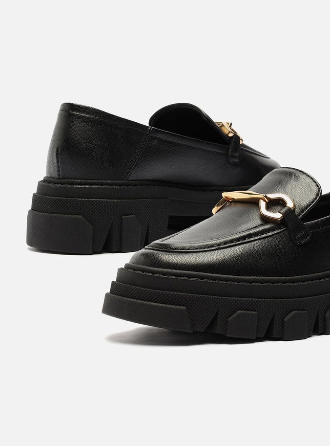 Mocassim Infantil Preto Tratorado Bridão Bambini