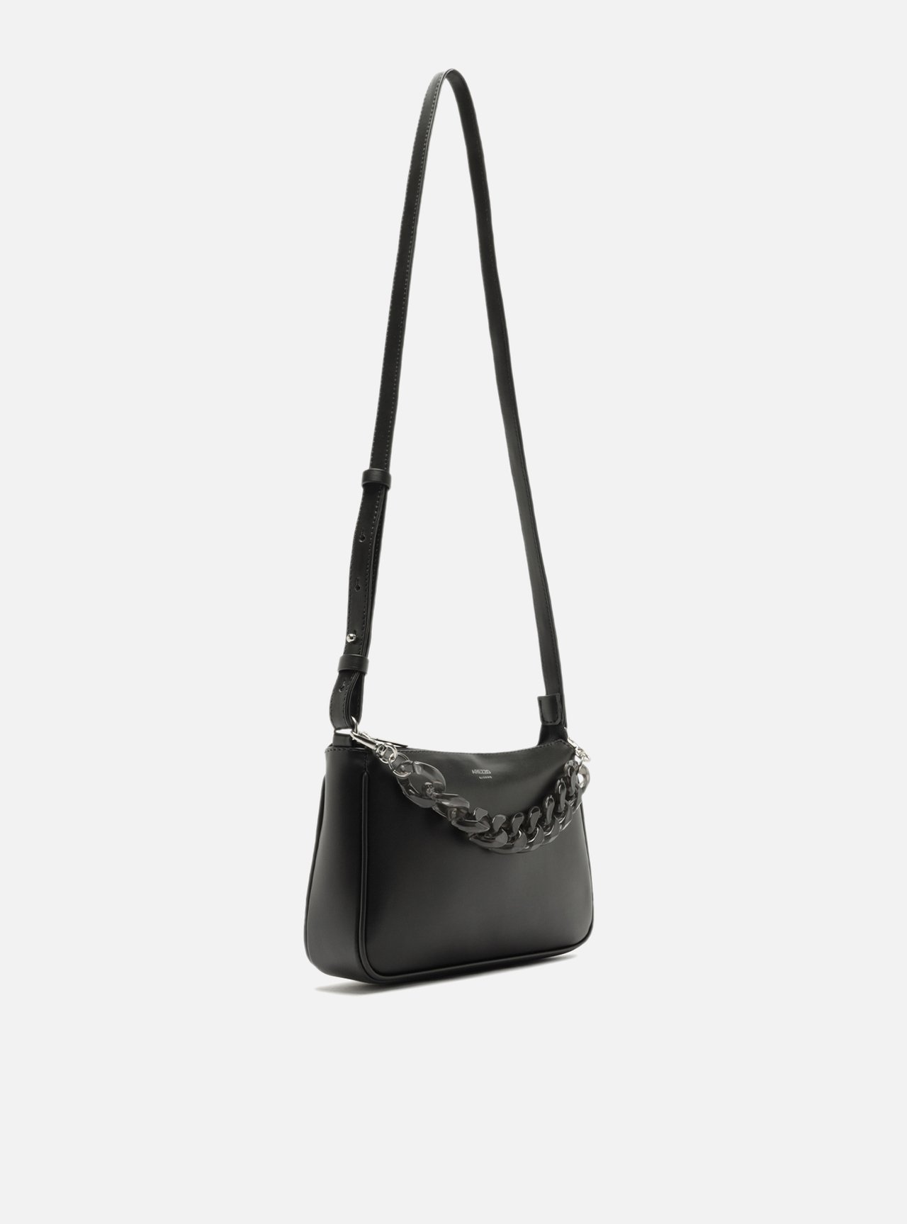 Bolsa Tiracolo Preta Iara Pequena Translúcida — foto 5