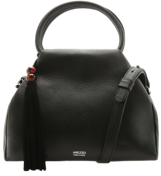 Bolsa Tote Couro Poliana Grande Preta