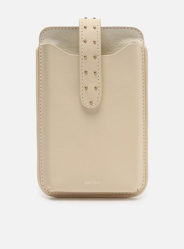 Mini Bag Tiracolo Off-White Couro Porta-Celular Basic