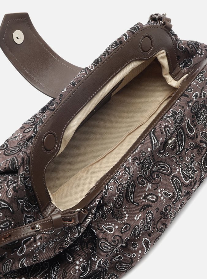 Bolsa Tiracolo Marrom Paisley Grande Livia