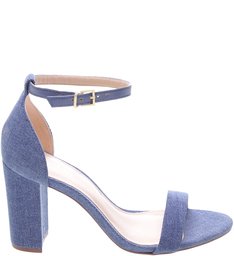 Sandália Nobuck Isabelli Bloco Jeans