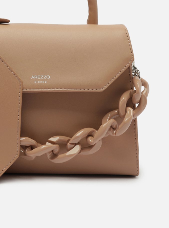 Bolsa Satchel Nude Iara Média Giorno