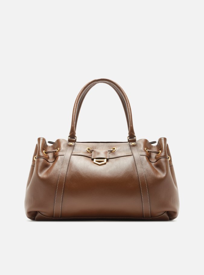 Bolsa Shopping Marrom Couro Alicia Média