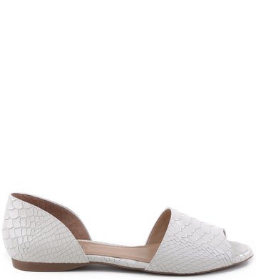 Peep Toe Snake Branco