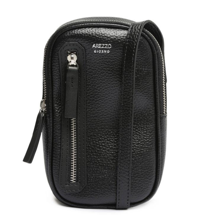Mini Bolsa Preta Bruna Porta-Celular