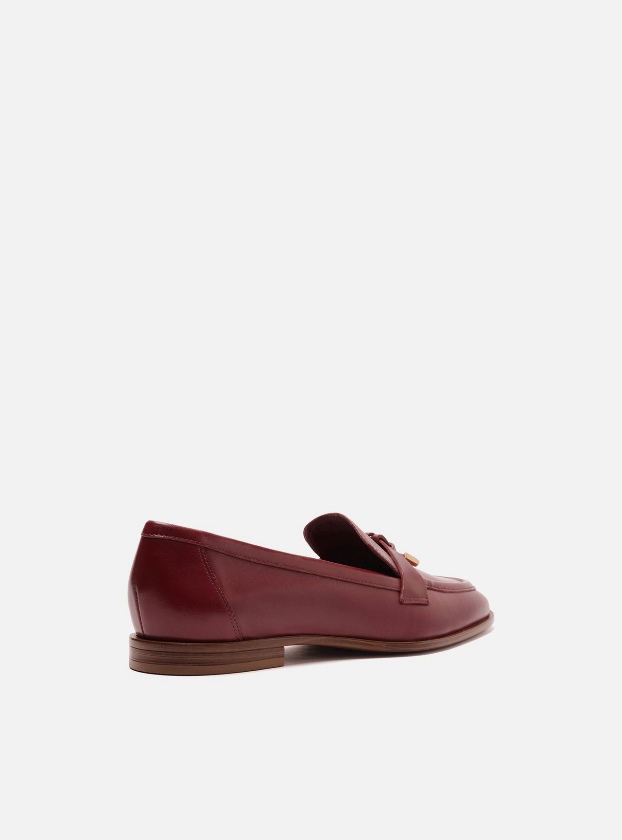 Mocassim Vermelho Couro Detalhe Tira — foto 3