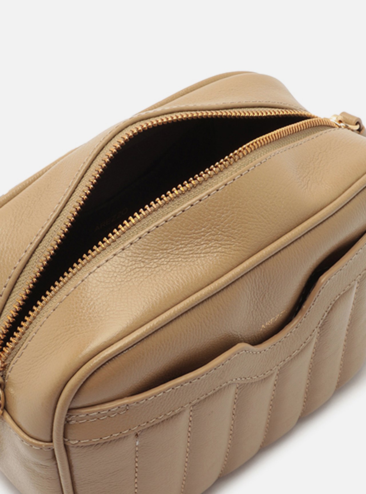 Bolsa Tiracolo Cinza Couro Francine Pequena — foto 4