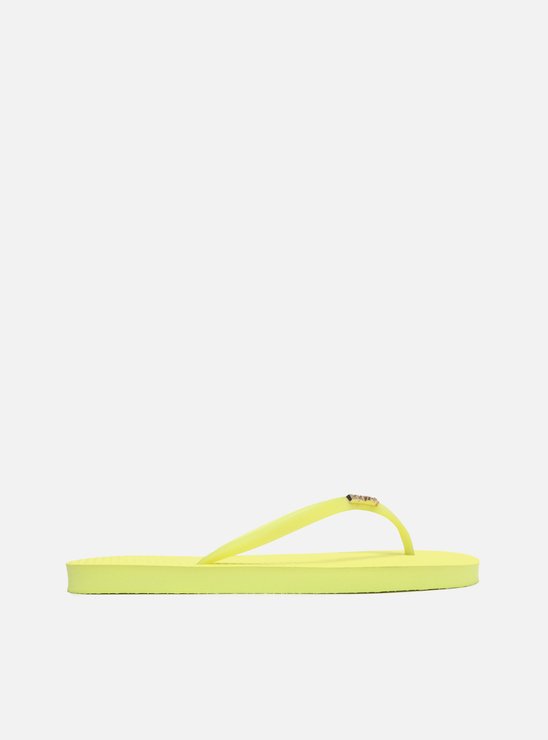 Chinelo de Dedo Amarelo Tiras Jelly Brizza
