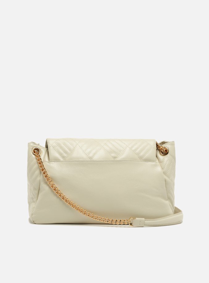 Bolsa Tiracolo Branca Couro Matelassê Grande