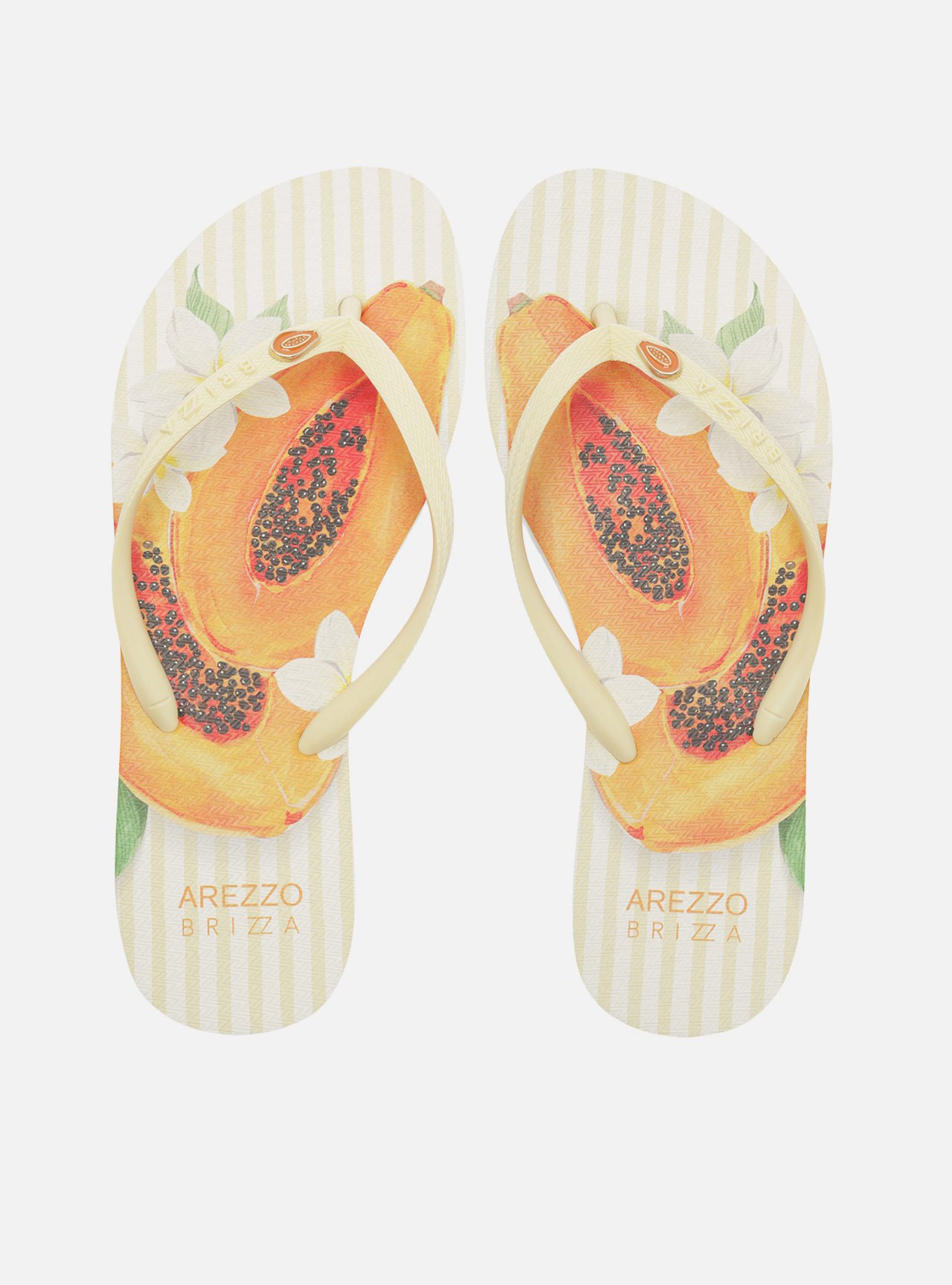 Chinelo de Dedo Amarela Plataforma Logo Brizza — foto 1