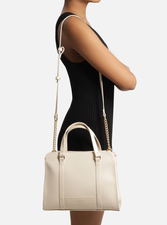 Bolsa Tote Off-White Texturizada Grande Corrente