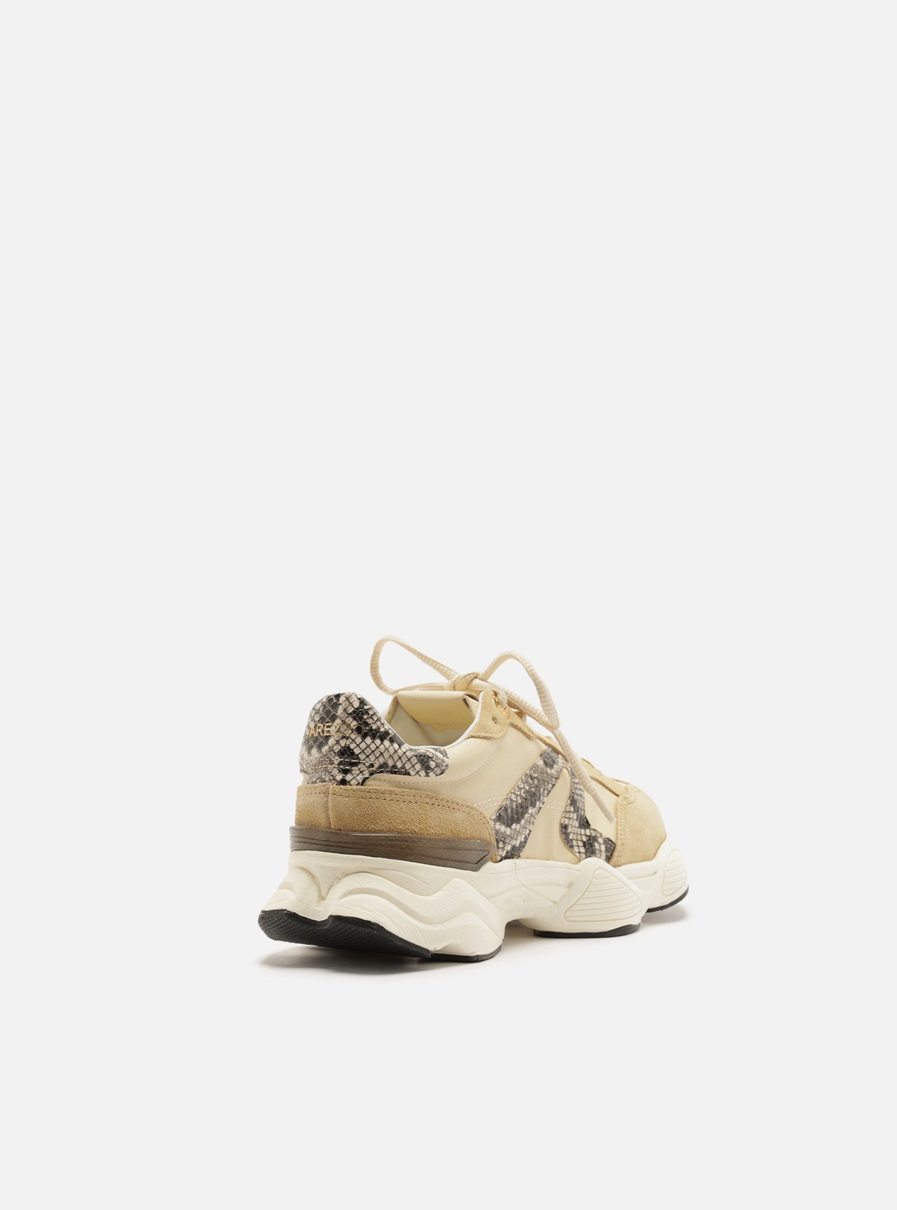 Tênis Marrom Solado Esportivo Suede Textura Snake — foto 3
