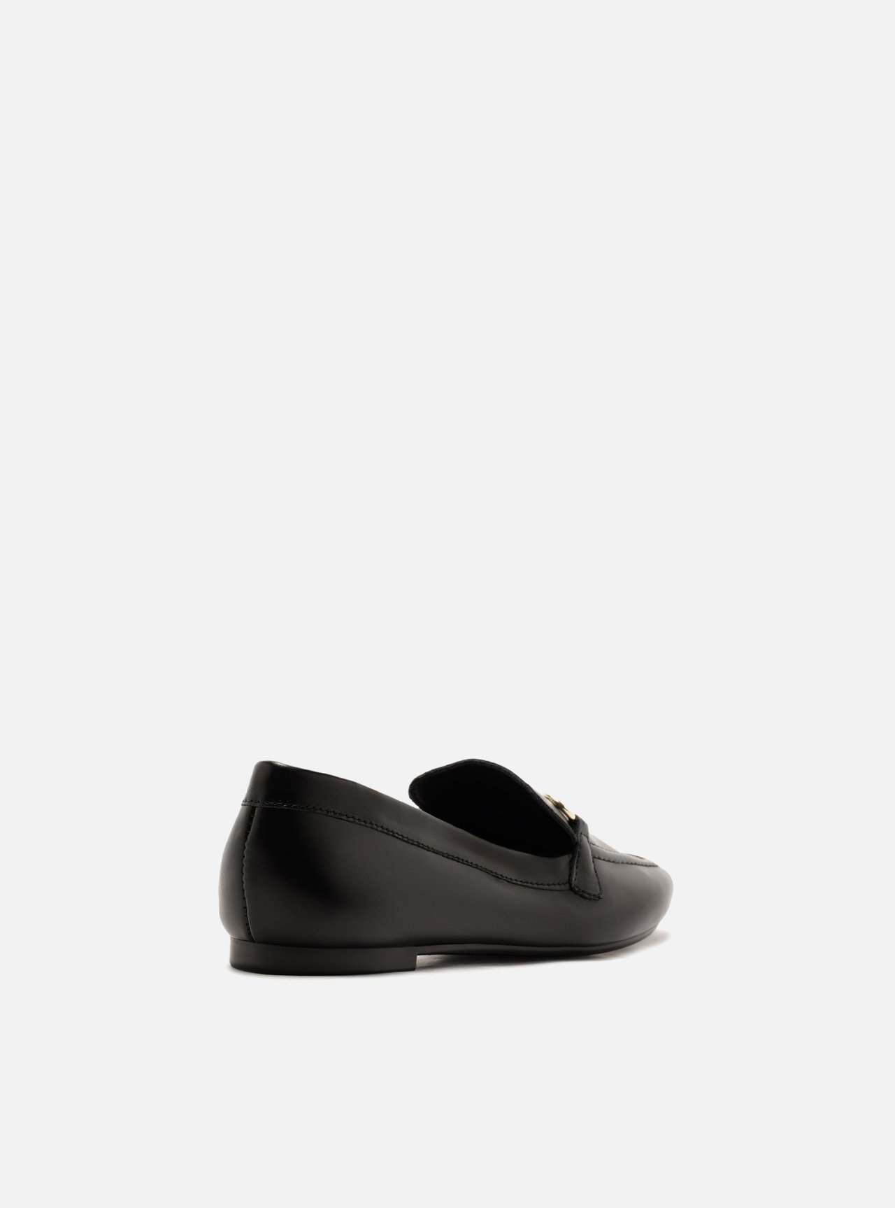 Mocassim Preto Couro Bico Quadrado Bridão — foto 3
