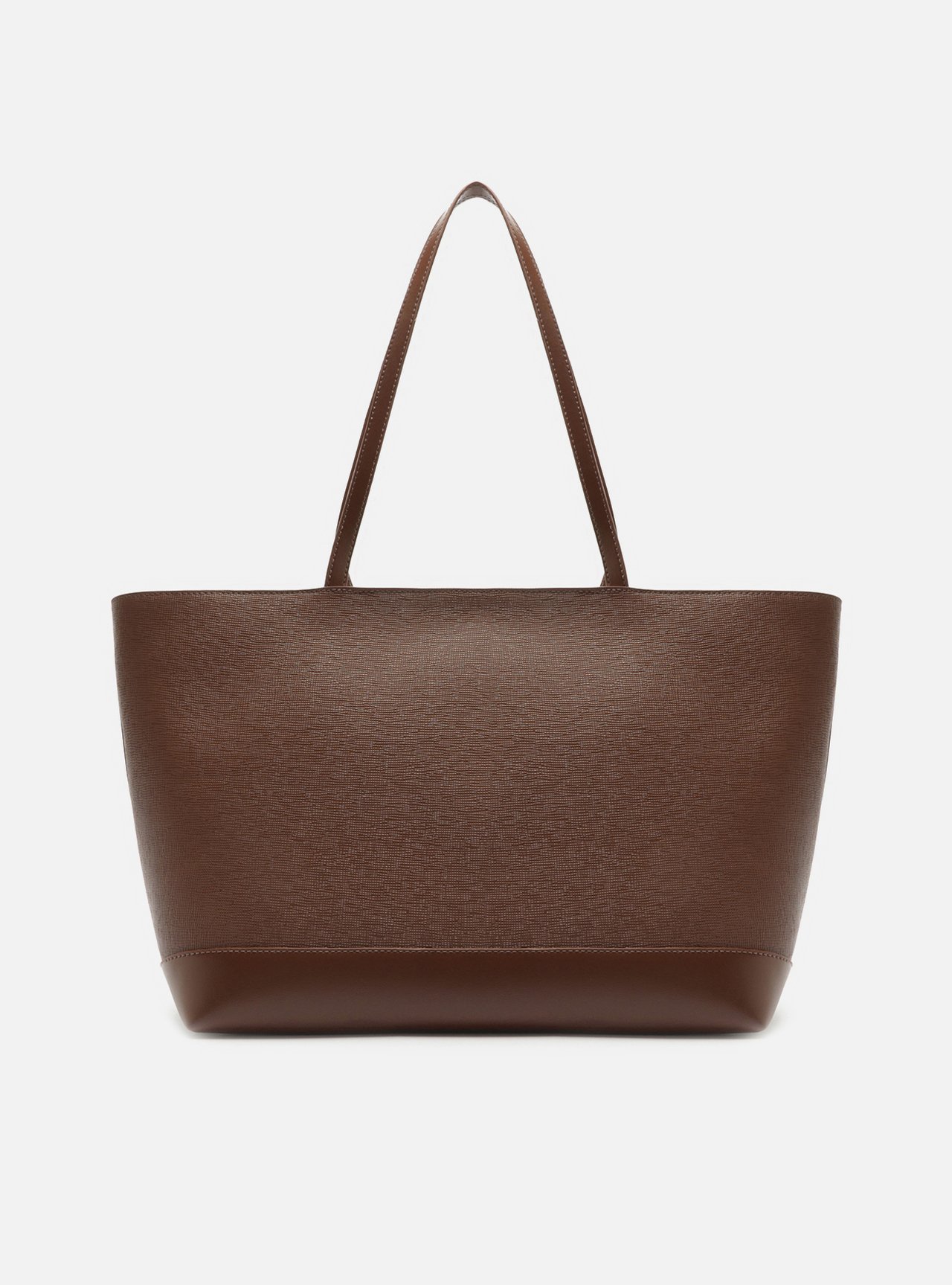 Bolsa Shopping Marrom Grande Metais Dourados — foto 3