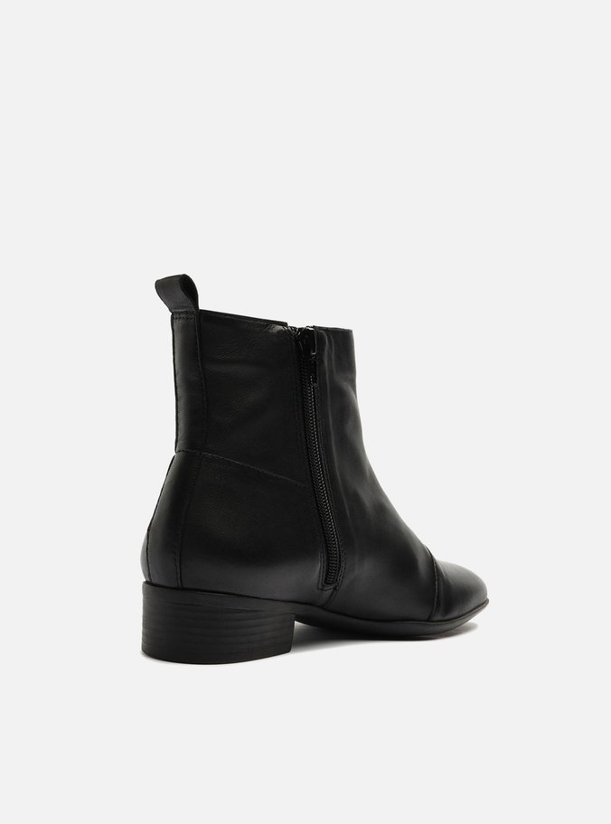 Bota Preta Cano Curto Salto Baixo Minimal