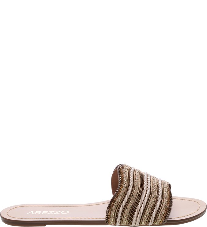 Chinelo Nobuck Stripes Pele