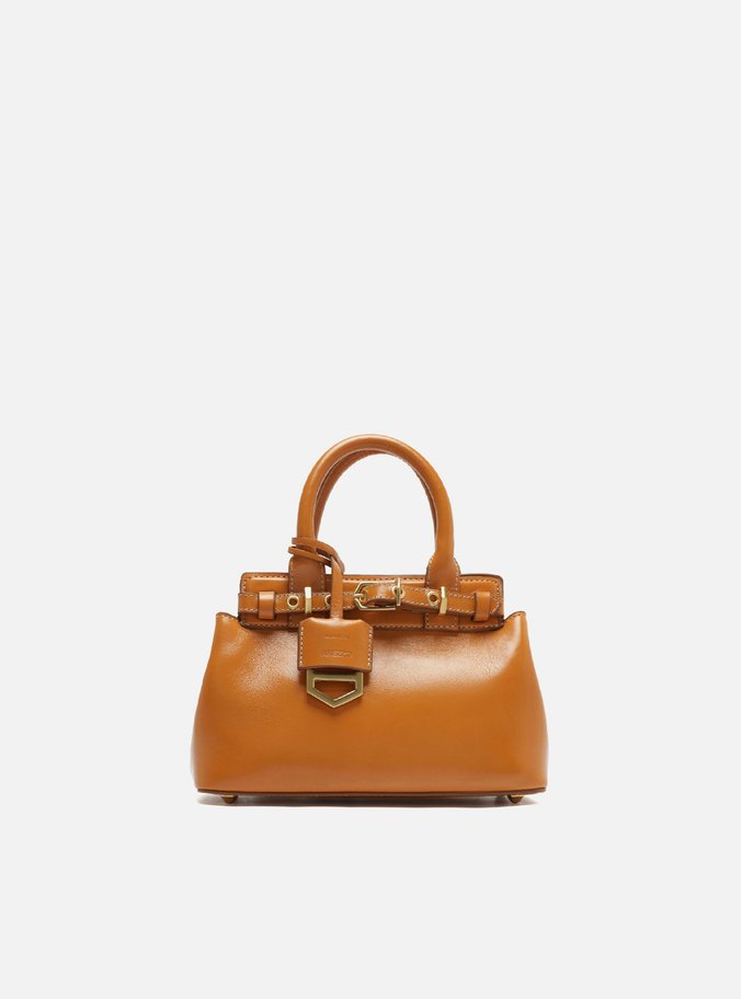 Bolsa Tote Caramelo Couro Pequena Bag Charm Victória