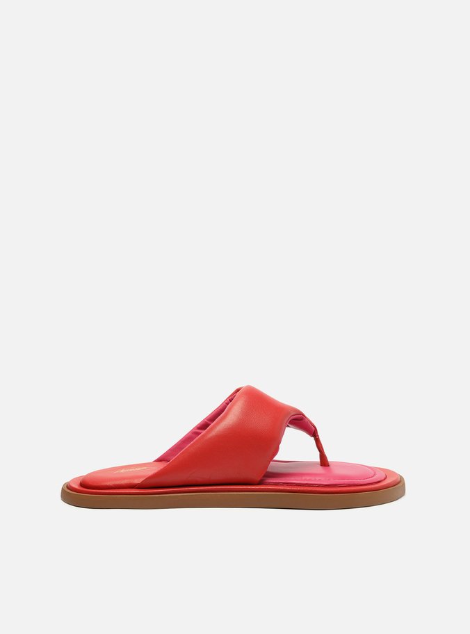 Chinelo de Dedo Vermelho Estofado Julie