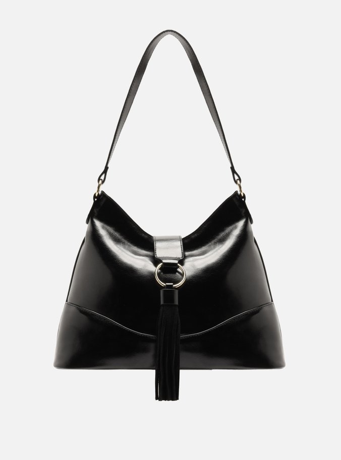 Bolsa Hobo Preta Grande Argola Barbicacho