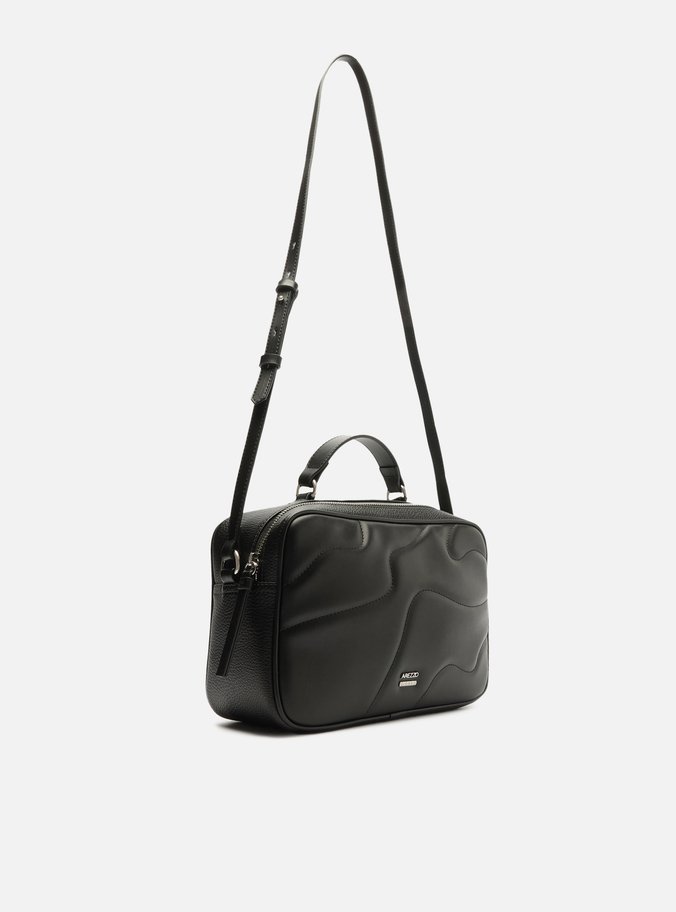 Bolsa Tiracolo Preta Waves Média Elisa