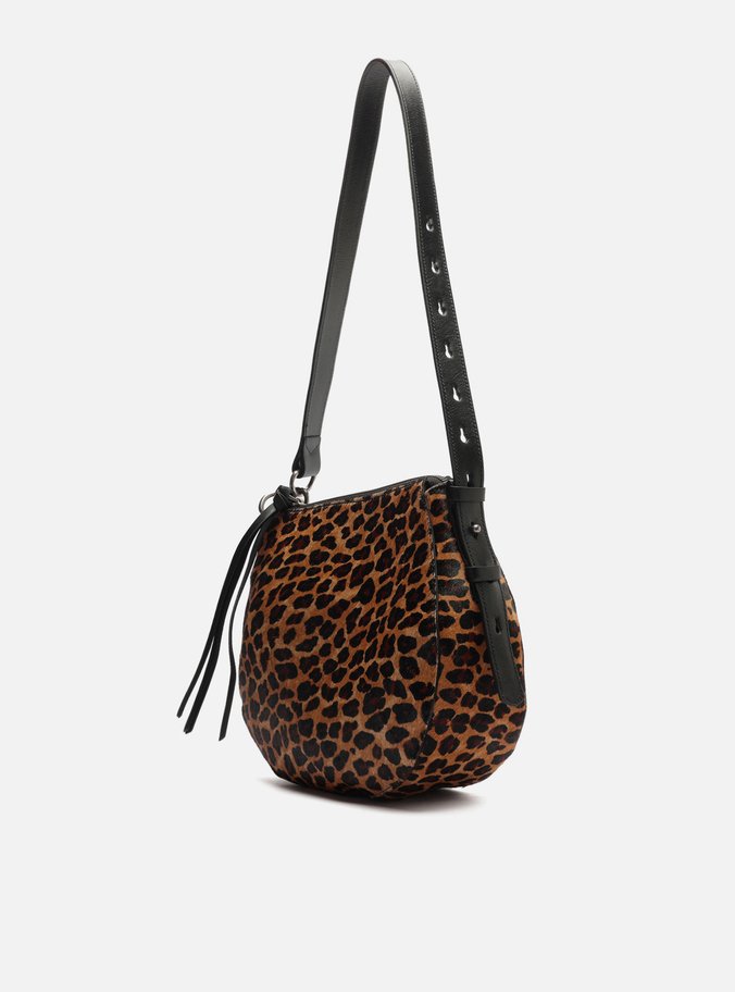 Bolsa Tiracolo Animal Print Onça Média Soft