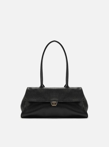 Arezzo — Bolsa Shoulder Couro Preta Média