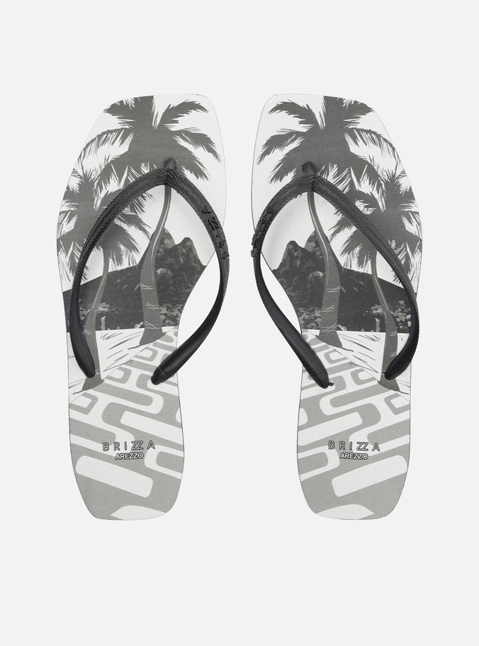 Chinelo Preto Estampa Brizza