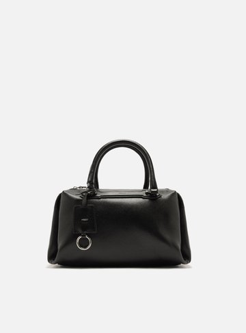Arezzo — Bolsa Tote Preta Couro Média Metais