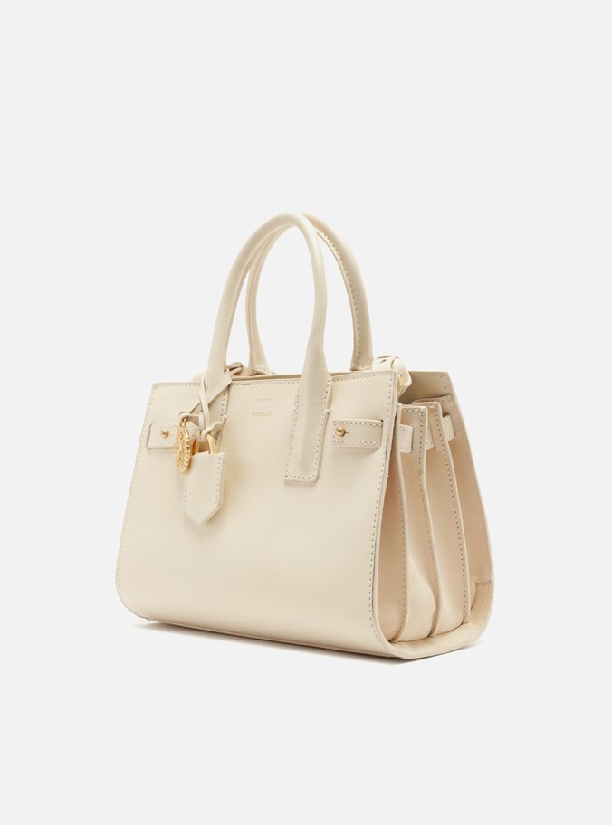 Bolsa Tote Branca Couro  Média