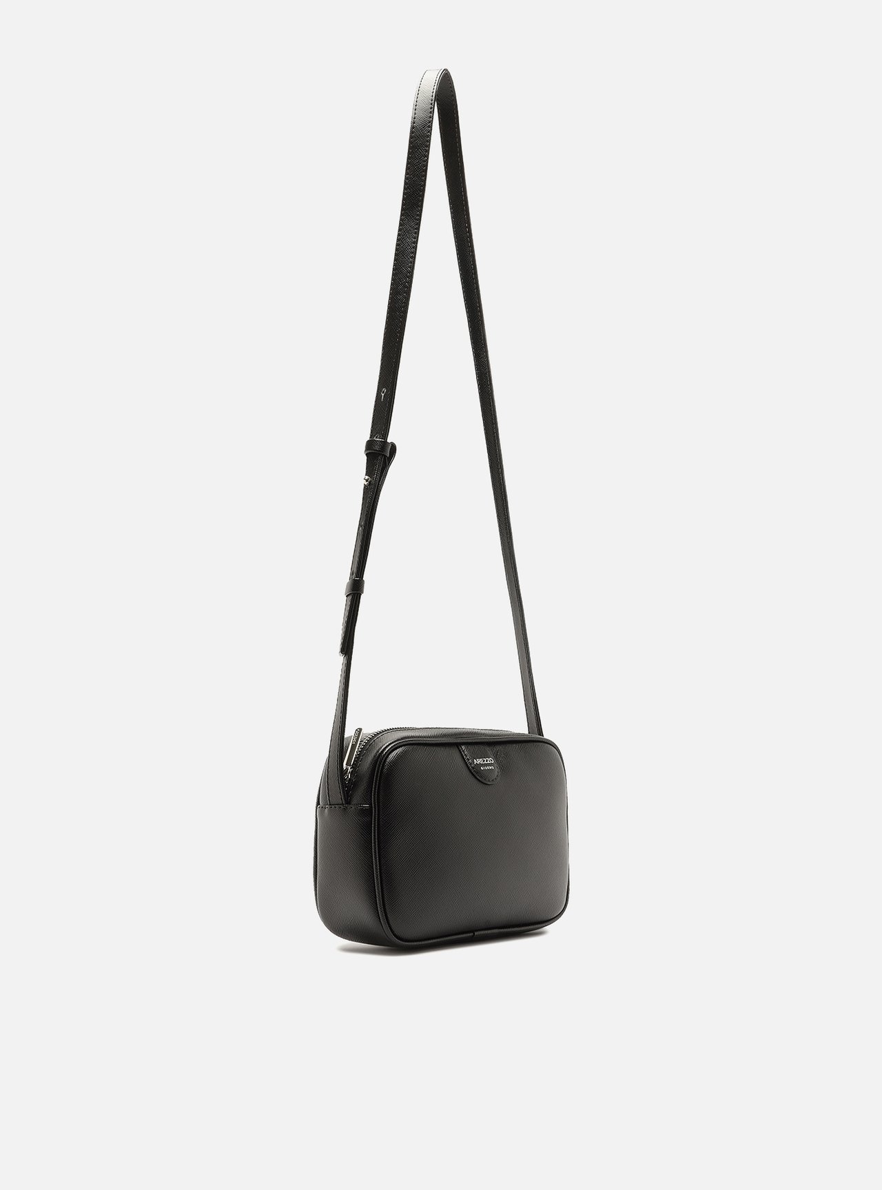 Bolsa Tiracolo Preta Pequena Metais — foto 5
