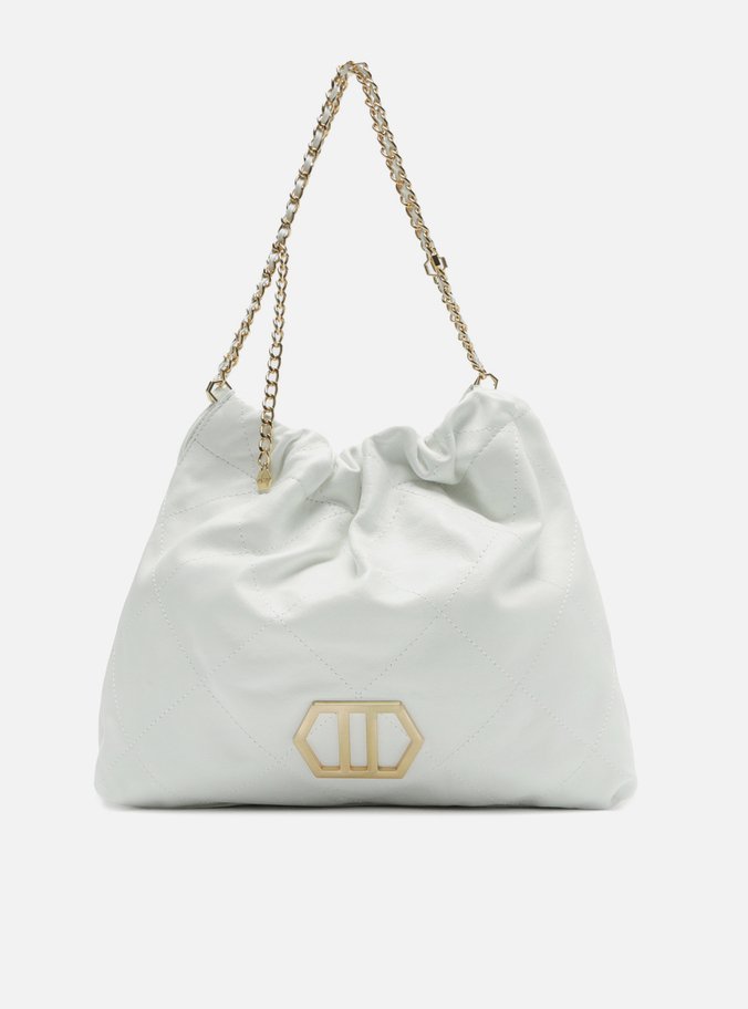Bolsa Hobo Branca Couro Esther Grande