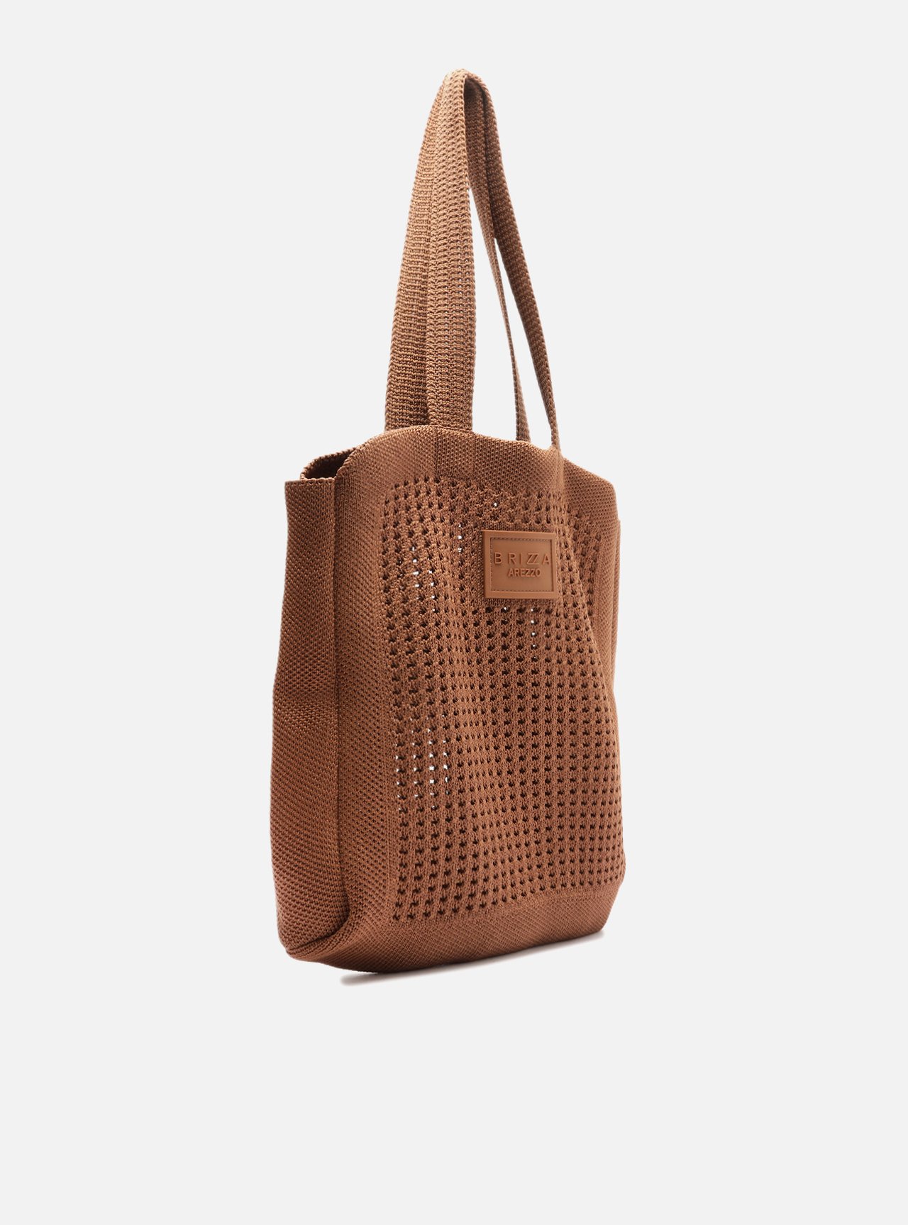 Bolsa Shopping Marrom Escura Crochê Mônaco Grande — foto 5