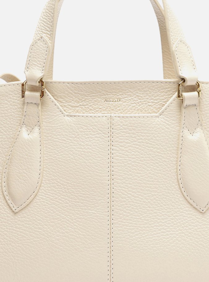 Bolsa Tote Off-White Couro Grande Recorte