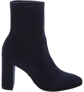 Bota Veludo Skinny Cano Médio Marinho