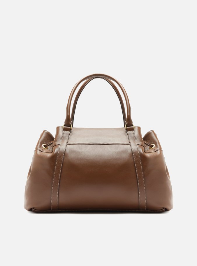 Bolsa Shopping Marrom Couro Alicia Média