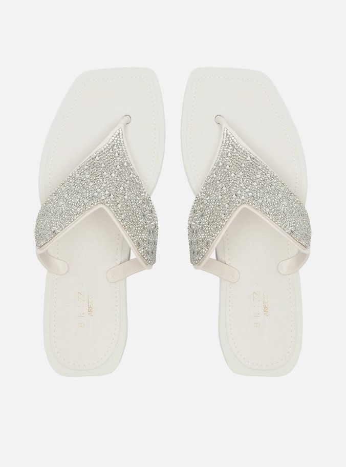 Chinelo de Dedo Branco Recouro Square Heart