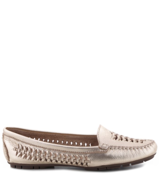 Mocassim Entrelaçados Platino