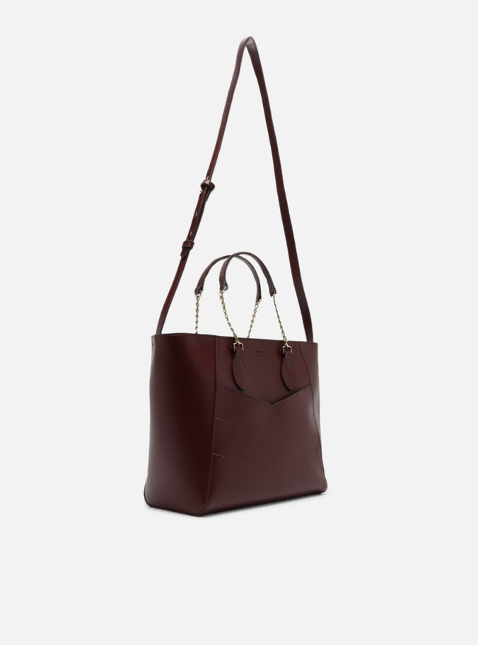 Bolsa Tote Vermelha Média Costuras