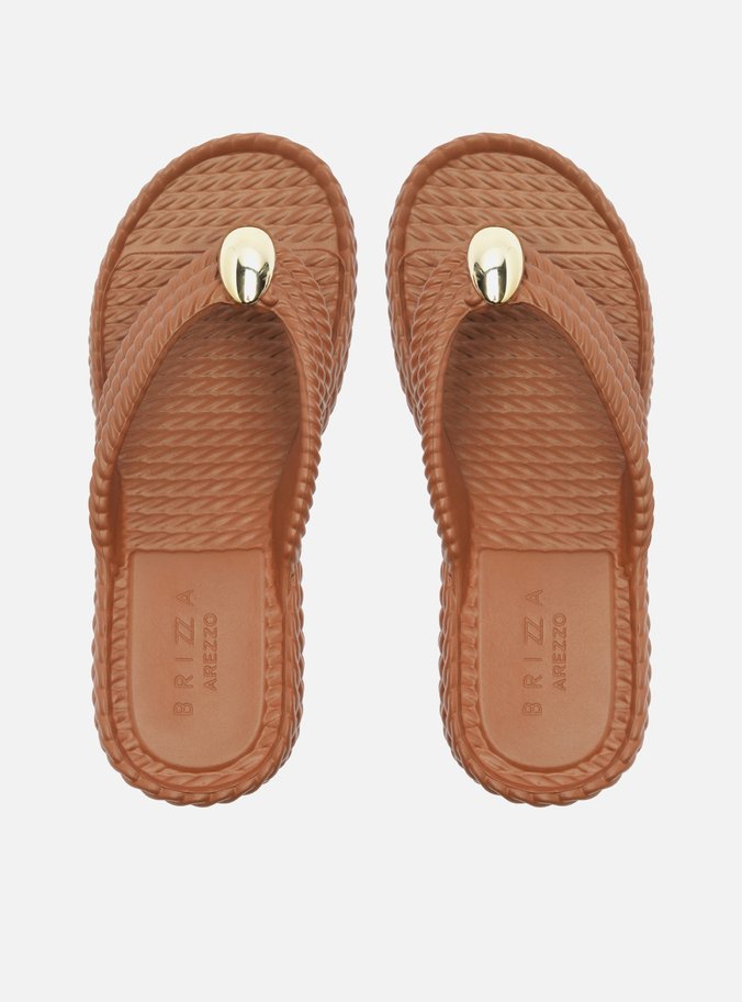 Sandália Marrom Flatform Marrocos Sun