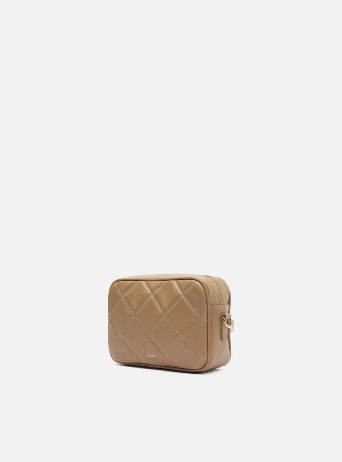 Bolsa Tiracolo Nude Couro Matelassê Pequena