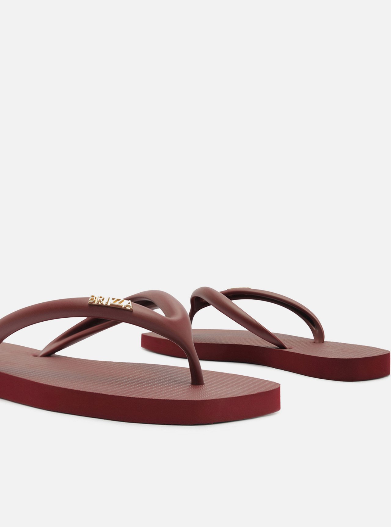 Chinelo de Dedo Vermelho Flatform Metais Brizza — foto 4