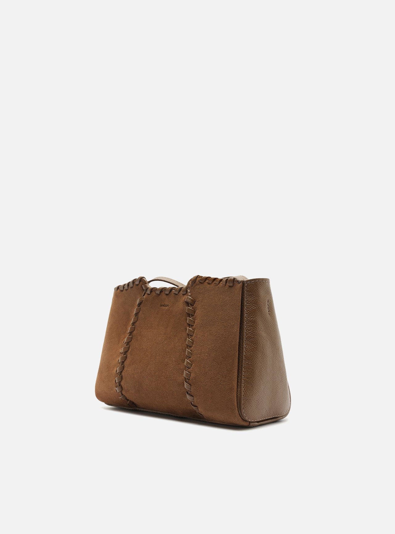 Bolsa Tiracolo Marrom Couro Média Acamurçada — foto 2