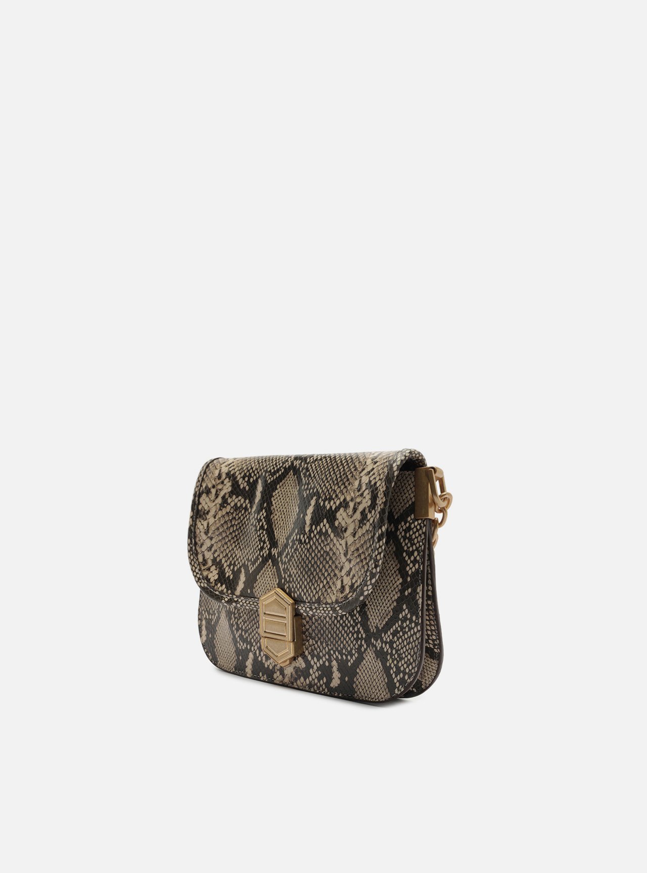 Bolsa Tiracolo Snake Couro Pequena Peça Metal — foto 2