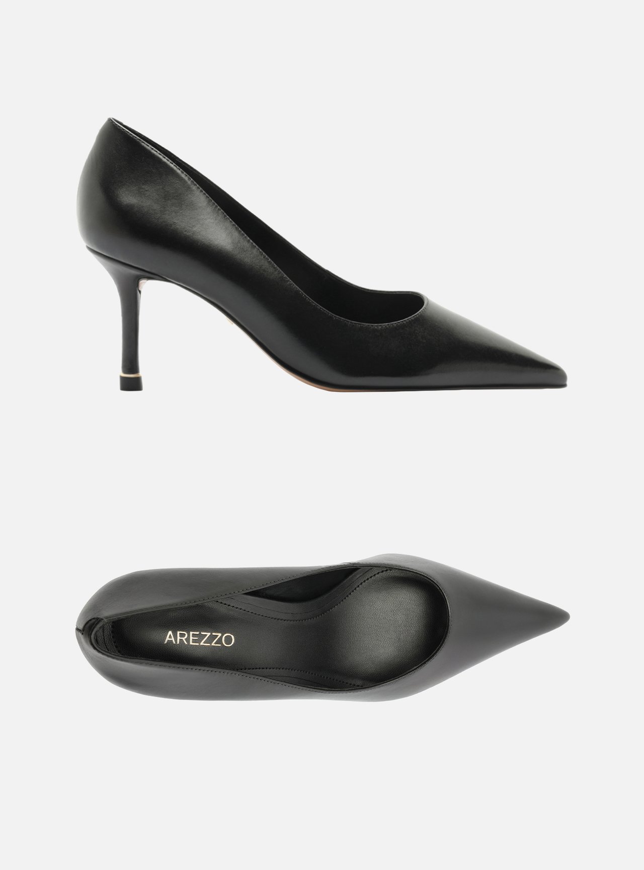 Scarpin Preto Couro Salto Fino — foto 6