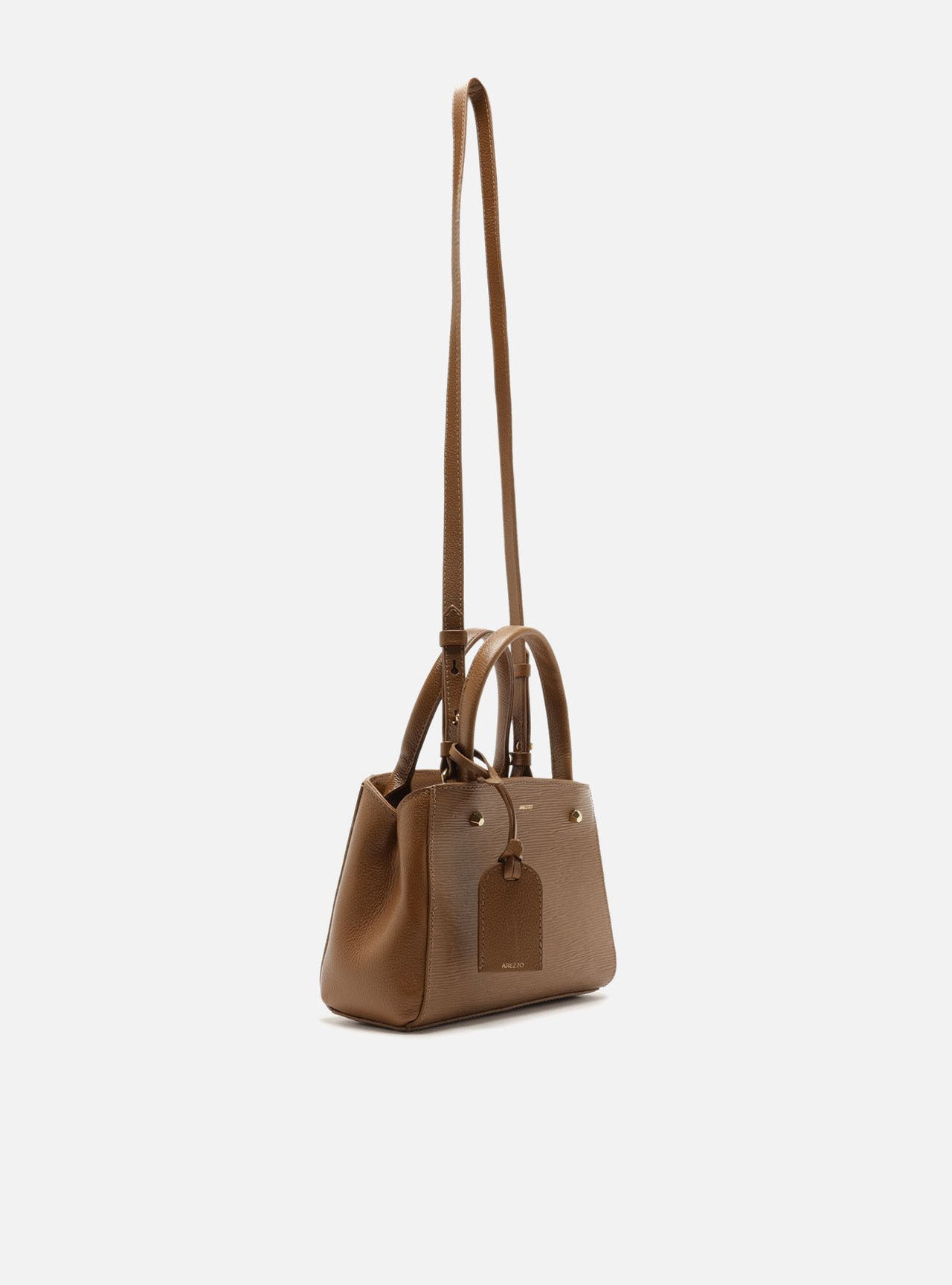 Bolsa Tote Caramelo Couro Bella Pequena — foto 5