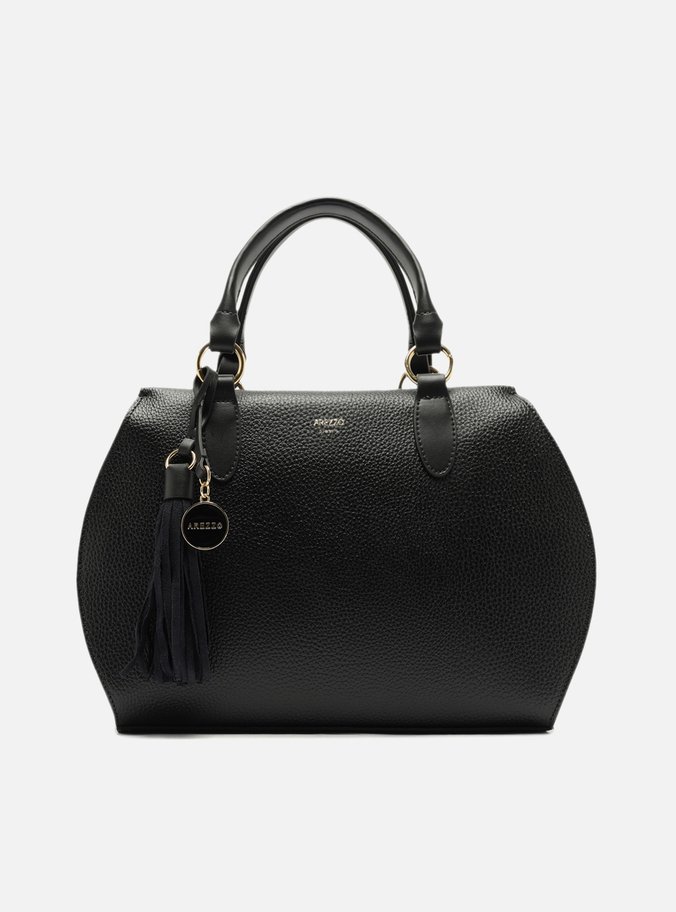 Bolsa Tote Preta Grande Bag Charm Duplo