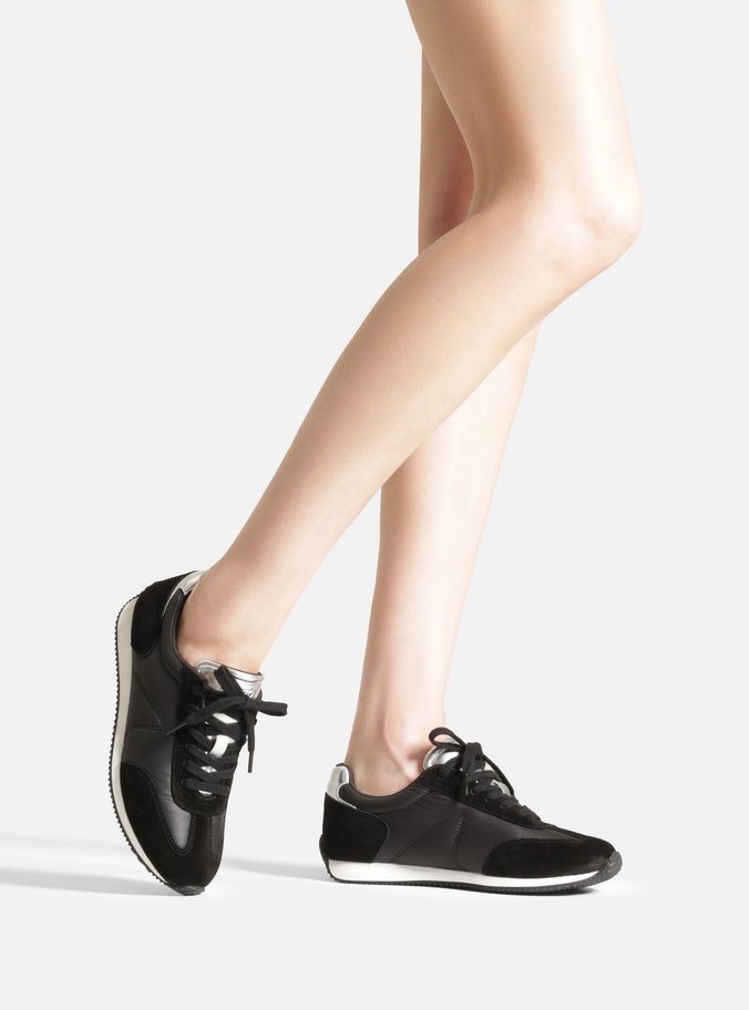 Tênis Preto Camurça Nylon Sola Tratorada