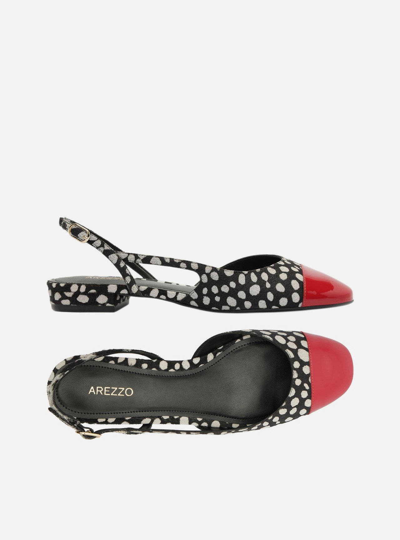 Sapatilha Multicolorida Bico Redondo Pelo Slingback — foto 5